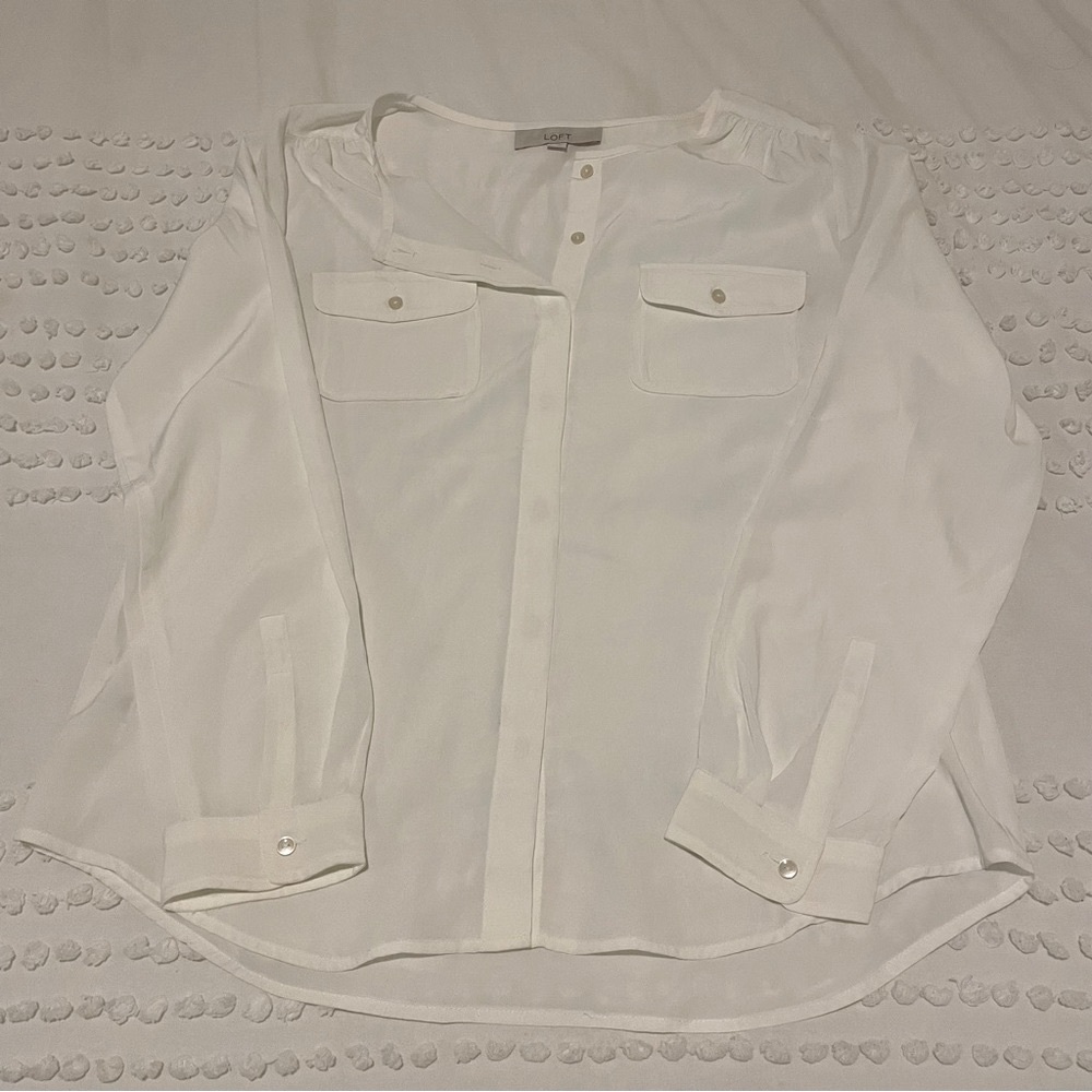 Loft White Blouse